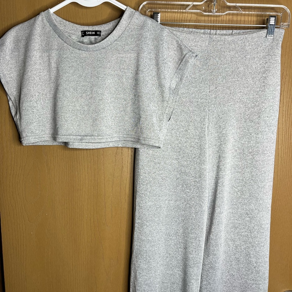 SHEIN Heather Gray Lounge Set